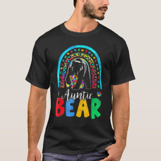 Autisme Bewustzijn Maand Regenboog Tante Beer Steu T-shirt