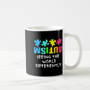 Autisme Bewustzijn Maand Steun Het Zien Van De Wer Koffiemok