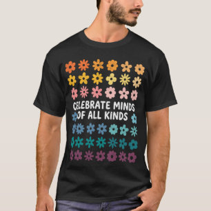 Autisme Bewustzijn Maand Vier Minds van Alle Soort T-shirt