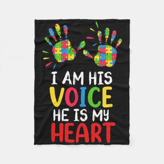 Autisme Bewustzijn Mam Pap Fleece Deken (Voorkant)