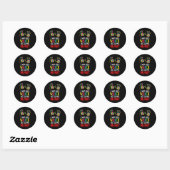Autisme Bewustzijn Mam Pap Ronde Sticker (Vel)