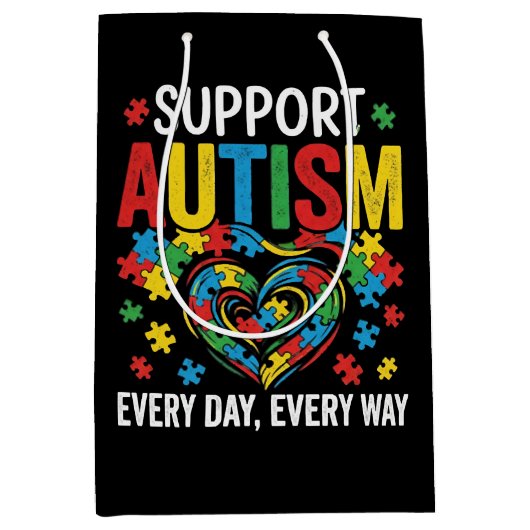 Autisme bewustzijn medium cadeauzakje (Voorkant)