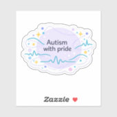 Autisme bewustzijn | Met trots vinyl sticker  (Vel)