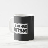 Autisme bewustzijn, mijn held heeft autisme, Autis Koffiemok (Voorkant links)