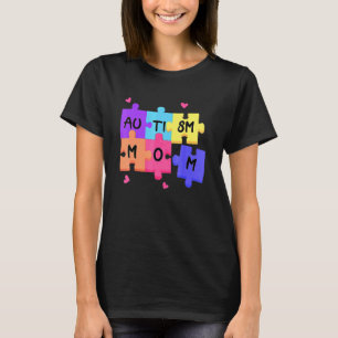 Autisme Bewustzijn Moeder Autisme Steun Puzzelstuk T-shirt
