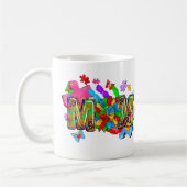 Autisme Bewustzijn Moeder Bloem Mok (Links)