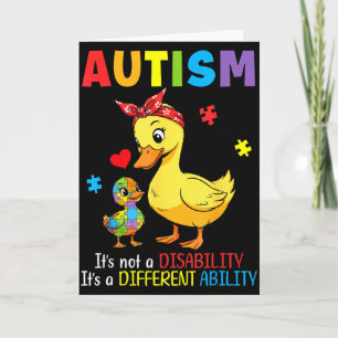 Autisme Bewustzijn Moeder Eend Verschillende Vaard Kaart