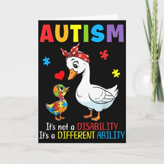 Autisme Bewustzijn Moeder Gans Verschillend Vermog Kaart (Voorkant)