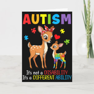 Autisme Bewustzijn Moeder Herten Verschillende Vaa Kaart