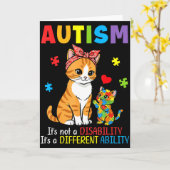 Autisme Bewustzijn Moeder Kat Verschillende Vaardi Kaart (Gele Bloem)