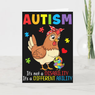 Autisme Bewustzijn Moeder Kip Verschillende Vaardi Kaart