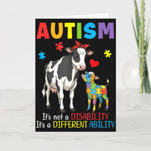 Autisme Bewustzijn Moeder Koe Verschillende Vaardi Kaart