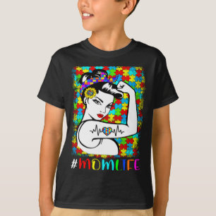 Autisme Bewustzijn Moeder Leven Warrior Autistisch T-shirt