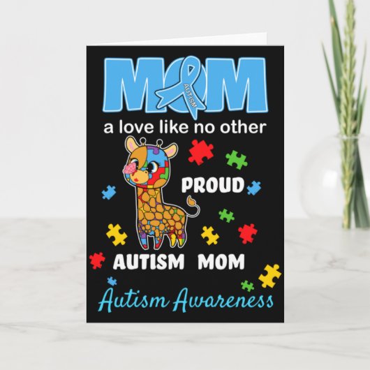 Autisme Bewustzijn Moeder Moederliefde Trots Autis Kaart (Voorkant)