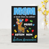 Autisme Bewustzijn Moeder Moederliefde Trots Autis Kaart (Gele Bloem)