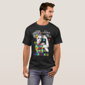 Autisme Bewustzijn Moeder Onbreekbare Puzzel Lint T-shirt (Voorkant volledig)