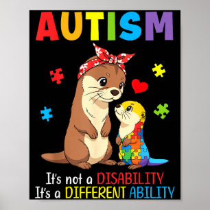 Autisme Bewustzijn Moeder Otter Ander Vermogen Pu Poster
