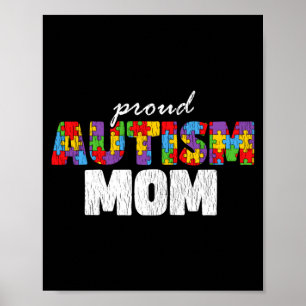 Autisme Bewustzijn Moeder Trots Autistische Zoon D Poster