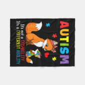 Autisme Bewustzijn Moeder Vos Verschillende Vaardi Fleece Deken (Voorkant (Horizontaal))