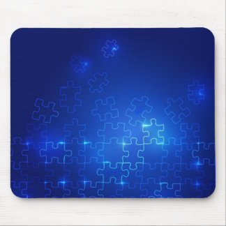 Autisme Bewustzijn Mousepad Gloeiende Blauwe Puzze Muismat