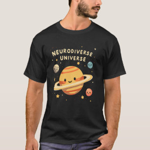 Autisme Bewustzijn Neurodivers Heelal Planeten Kin T-shirt
