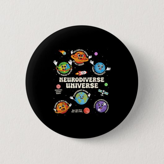 Autisme bewustzijn Neurodiversiteit Asd Sped Leraa Ronde Button 5,7 Cm (Voorkant)