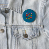 Autisme bewustzijn neurodiversiteit bewustzijn asd ronde button 5,7 cm (In situ)