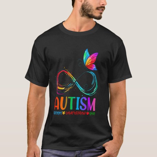 Autisme Bewustzijn Neurodiversiteit Infinity Symbo T-shirt (Voorkant)