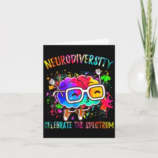 Autisme Bewustzijn Neurodiversiteit Vier Het Kaart (Voorkant)