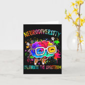 Autisme Bewustzijn Neurodiversiteit Vier Het Kaart (Gele Bloem)