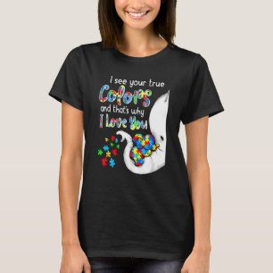 Autisme Bewustzijn Olifant Ik Zie Je Ware Kleuren T-shirt