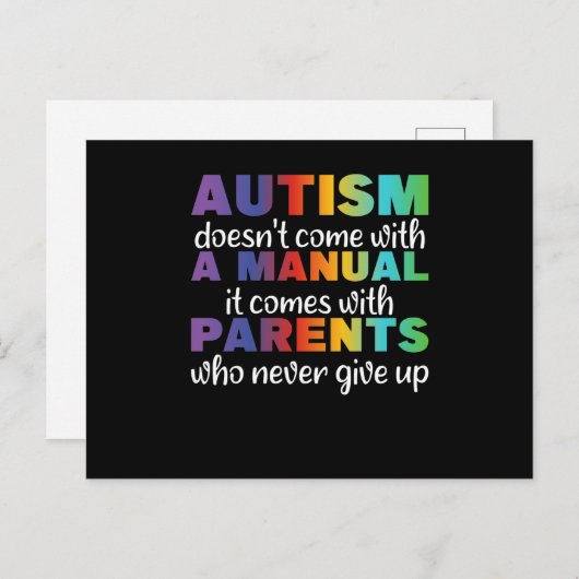 Autisme-bewustzijn om anders Leo te zijn Briefkaart (Voorkant / Achterkant)