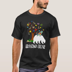Autisme Bewustzijn Oma Beer Steun Autistische Volw T-shirt