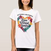 Autisme Bewustzijn Oma Ondersteuning T-shirt (Voorkant)