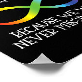 Autisme bewustzijn Omarm De Regenboog Oneindigheid Poster (Hoek)