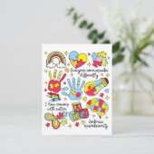 Autisme Bewustzijn Omarm Diversiteit Neuro Inclusi Feestdagenkaart (Staand voorkant)