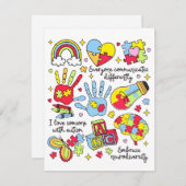 Autisme Bewustzijn Omarm Diversiteit Neuro Inclusi Feestdagenkaart (Voorkant / Achterkant)