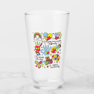 Autisme bewustzijn Omarm Diversiteit Neuro Inclusi Glas