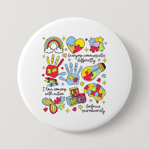 Autisme bewustzijn Omarm Diversiteit Neuro Inclusi Ronde Button 7,6 Cm