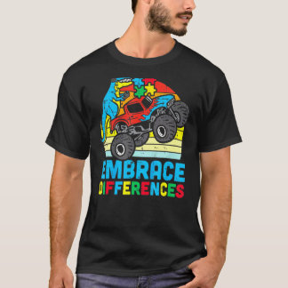 Autisme Bewustzijn Omarm Verschillen Trex Monster  T-shirt