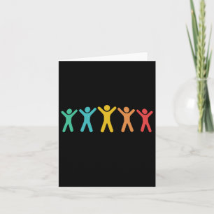 Autisme bewustzijn omarmen elke kleur Sticker Kaart