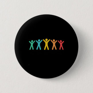 Autisme bewustzijn omarmen elke kleur Sticker Ronde Button 5,7 Cm