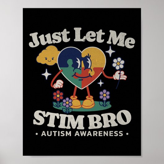 Autisme Bewustzijn Ondersteunend Stimming Schattig Poster (Voorkant)