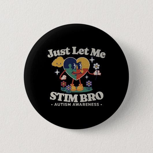 Autisme Bewustzijn Ondersteunend Stimming Schattig Ronde Button 5,7 Cm (Voorkant)