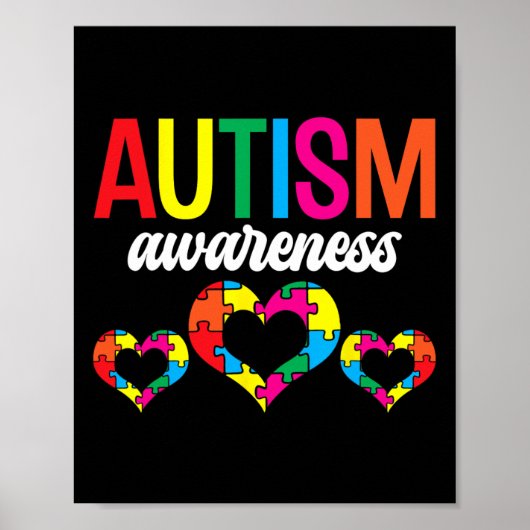 Autisme Bewustzijn Ondersteuning Autisten Autistis Poster (Voorkant)