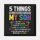 Autisme Bewustzijn Ondersteuning Autistisch Kind Z Magneet (Voorkant)