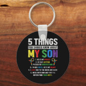 Autisme Bewustzijn Ondersteuning Autistisch Kind Z Sleutelhanger (Voorkant)