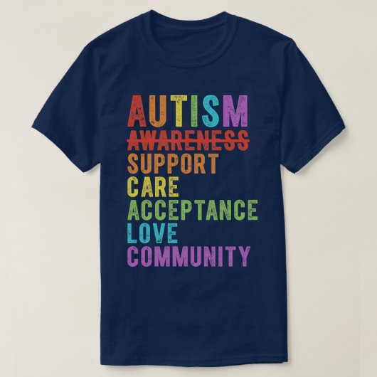 Autisme Bewustzijn Ondersteuning De acceptatie Lie T-shirt (Design voorkant)