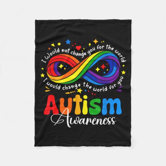 Autisme bewustzijn oneindigheidssymbool accepteren fleece deken (Voorkant)