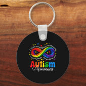 Autisme bewustzijn oneindigheidssymbool accepteren sleutelhanger (Voorkant)
